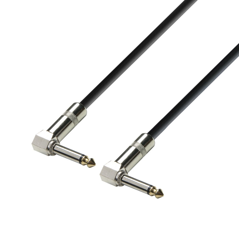 Patch-kabel vinklet jack mono til vinklet jack mono, 0,3 mt