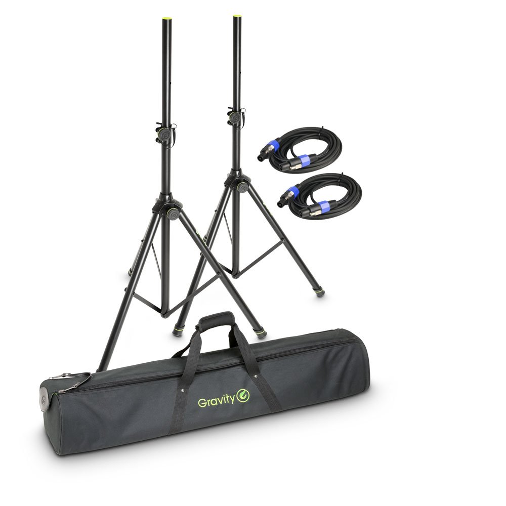 Gravity SP 5211 høytt.st. 2 stk. inkl. bag & 2 stk XLR-kabl