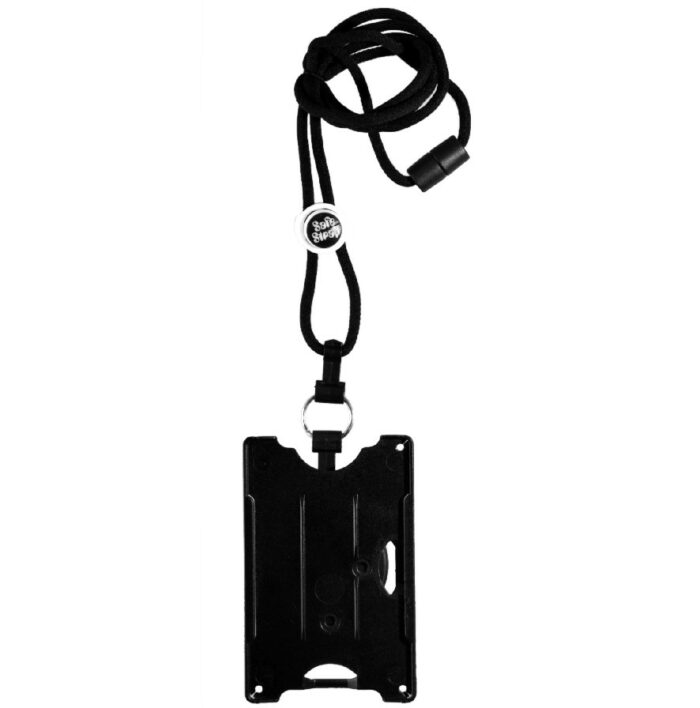 Uni-Badge Flex lanyard 3V, kortholder m/jojo og 3mm halssnor, 10 stk